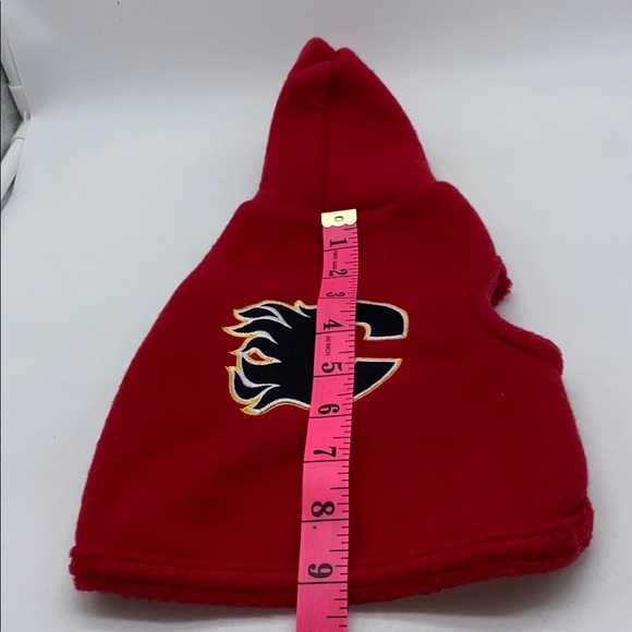 NHL Calgary Flames Hockey Team Dog Fleece Hoodie Sweater Size XX-Small - Picture 8 of 11
